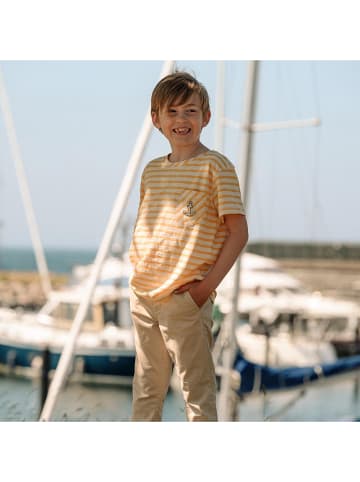 ebbe Shirt "Steven" in Gelb/ Weiß