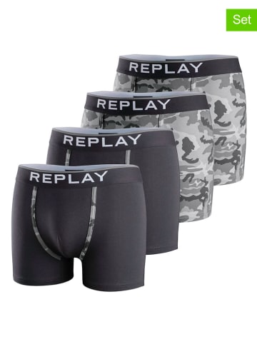 Replay 4-delige set: boxershorts zwart/grijs