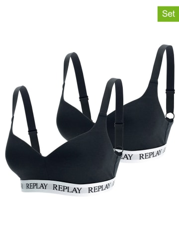 Replay Underwear 2er-Set: Bustiers in Schwarz