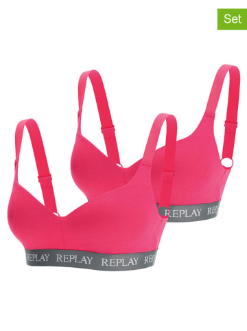Replay 2er-Set: Bügellose BHs in Pink