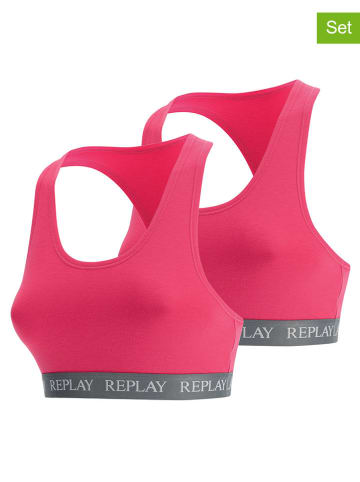 Replay 2er-Set: Bustiers in Pink