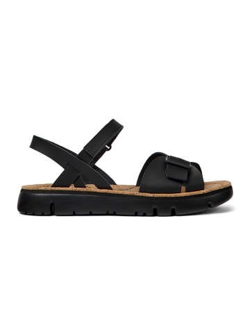 Camper Leder-Sandalen "Oruga" in Schwarz