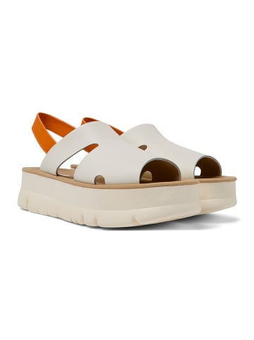 Camper Leren haksandalen "Oruga Up" beige