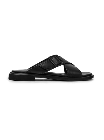 Camper Leder-Pantoletten "Edy" in Schwarz