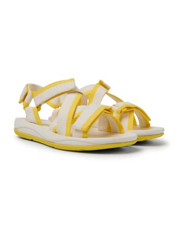 Camper Sandalen "Match" in Creme/ Gelb