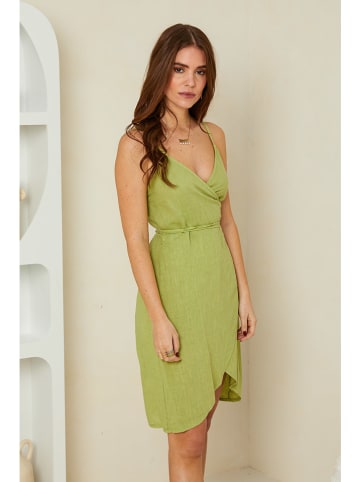 Rodier Lin Leinen-Kleid in Limette