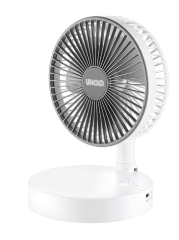 Unold Akku-Teleskop-Ventilator in Weiß - (H)39,9 cm