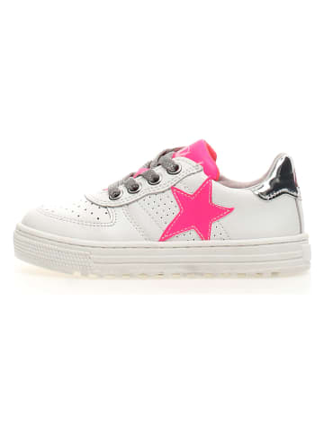 Naturino Leren sneakers wit/roze