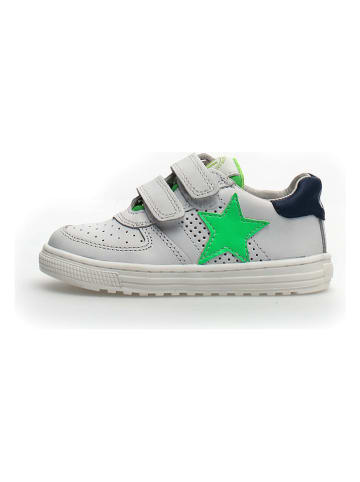 Naturino Skórzane sneakersy w kolorze biało-zielonym
