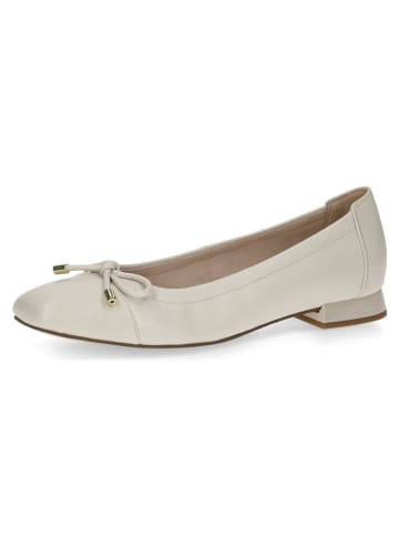 Caprice Leder-Ballerinas "Vanny" in Creme