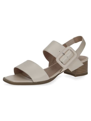 Caprice Skórzane sandały "Siena" w kolorze kremowym
