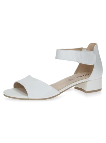 Caprice Skórzane sandały "Carla" w kolorze białym