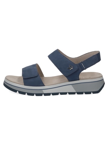 Caprice Leder-Keilsandaletten in Blau