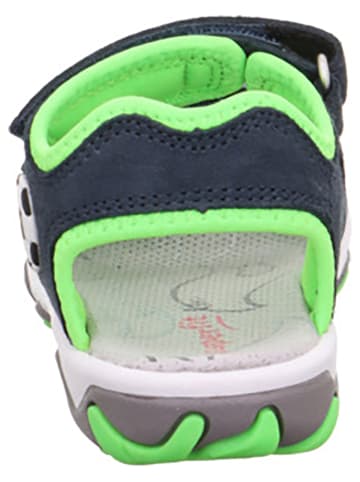 superfit Skórzane sandały "Mike 3.0" w kolorze granatowo-zielonym