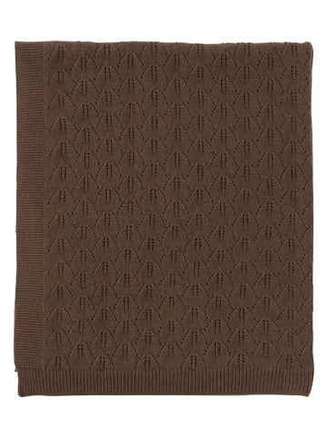 OYOY mini Merinowollen deken "Lana" bruin - (L)100 x (B)80 cm