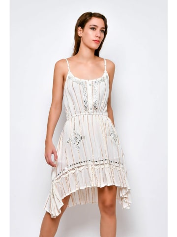 H.H.G. Kleid in Braun/ Weiß