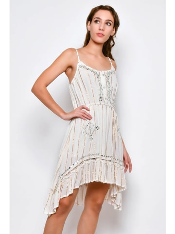 H.H.G. Kleid in Braun/ Weiß