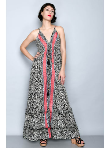 H.H.G. Kleid in Schwarz/ Creme/ Pink
