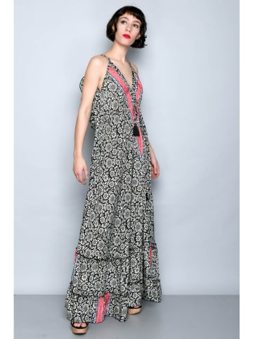 H.H.G. Kleid in Schwarz/ Creme/ Pink