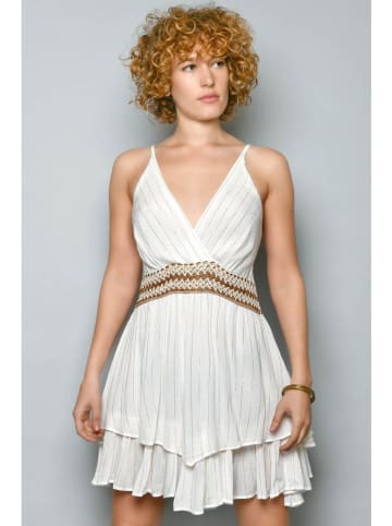 H.H.G. Kleid in Weiß/ Beige