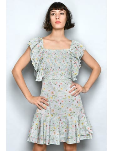 H.H.G. Sukienka w kolorze jasnozielonym ze wzorem