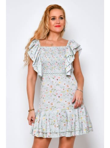 Tarifa Kleid in Hellgrün/ Bunt