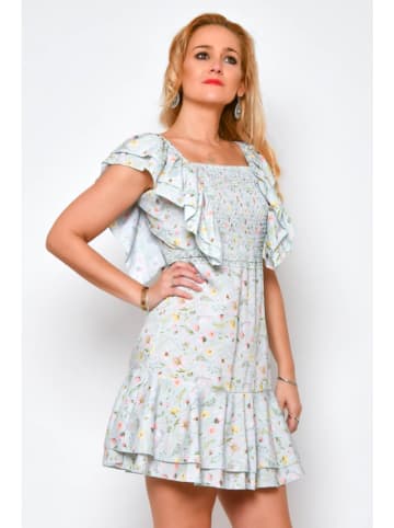 Tarifa Kleid in Hellgrün/ Bunt