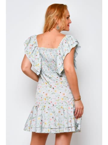 Tarifa Kleid in Hellgrün/ Bunt