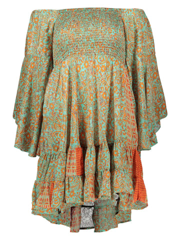 H.H.G. Kleid in Hellgrün/ Orange
