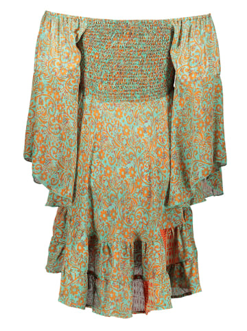H.H.G. Kleid in Hellgrün/ Orange