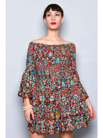 H.H.G. Kleid in Braun/ Bunt