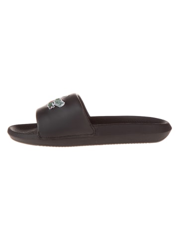 Lacoste Leder-Pantoletten in Schwarz