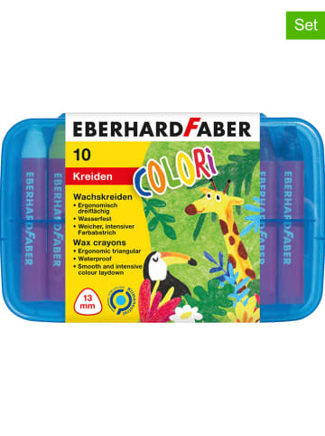 Eberhard Faber 2er-Set: Wachsmalkreide "Colori" in Bunt - 2x 10 Stück