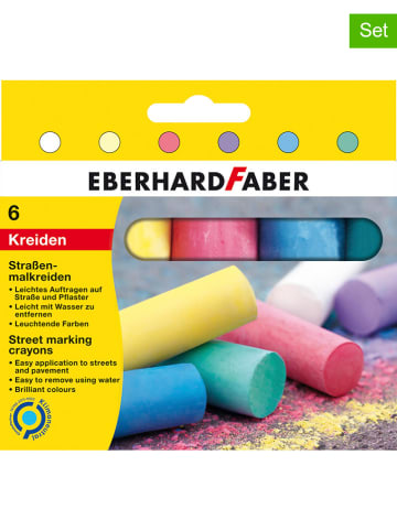 Eberhard Faber 5-delige set: stoepkrijt meerkleurig - 5x 6 stuks