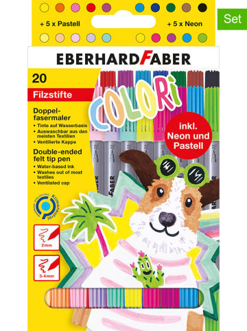 Eberhard Faber 2-delige set: viltstiften "Colori" - 2x 20 stuks