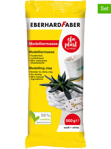 Eberhard Faber 5e-Set: Modelliermasse "EFA Plast" in Weiß - 5x 500 g