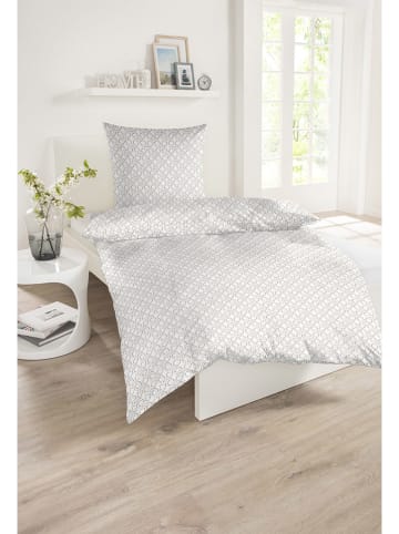 Schiesser Renforcé-Bettwäsche-Set "Alba" in Weiß/ Creme
