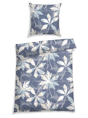 Schiesser Renforcé beddengoedset "Luca" blauw/crème