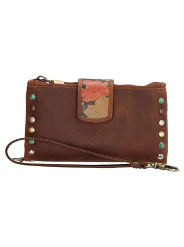 micmacbags Leder-Geldbörse in Braun - (B)17 x (H)9 x (T)3 cm