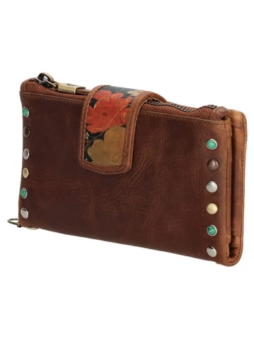 micmacbags Leren portemonnee bruin - (B)17 x (H)9 x (D)3 cm