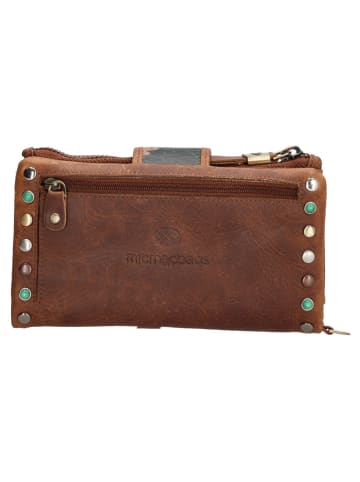 micmacbags Leren portemonnee bruin - (B)17 x (H)9 x (D)3 cm