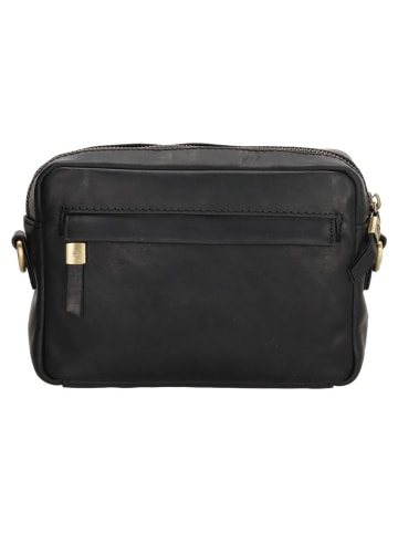 micmacbags Skórzana torebka w kolorze czarnym - 21 x 15 x 6 cm