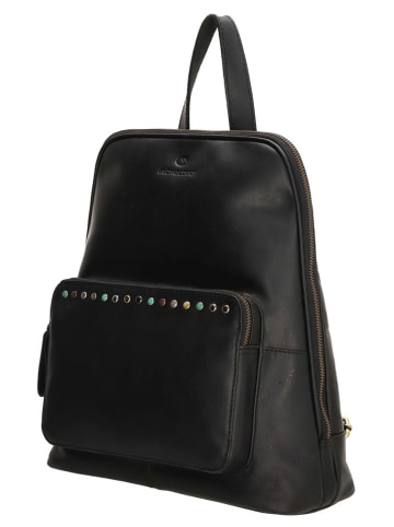 micmacbags Leren rugzak zwart - (B)28 x (H)33,5 x (D)11,5 cm
