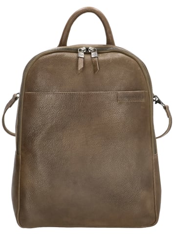 micmacbags Skórzany plecak w kolorze brązowym - 30 x 40 x 13 cm