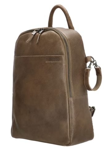 micmacbags Skórzany plecak w kolorze brązowym - 30 x 40 x 13 cm
