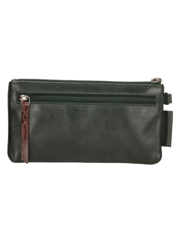 micmacbags Leder-Geldbörse "Highland Park" in Khaki - (B)18 x (H)9 x (T)2 cm