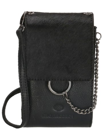 micmacbags Leren schoudertas zwart - (B)10 x (H)17 x (D)2 cm