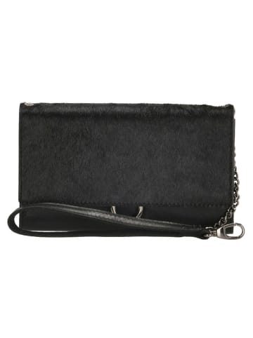 micmacbags Skórzana torebka w kolorze czarnym - 14,5 x 10 x 2,5 cm