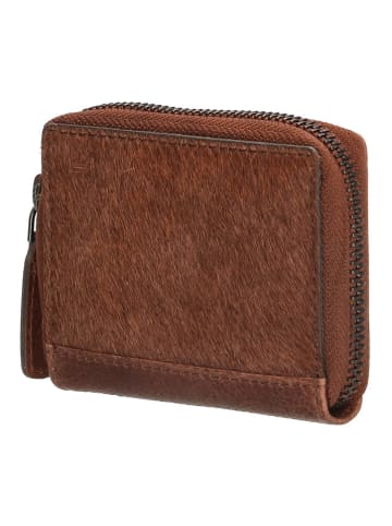 micmacbags Leder-Geldbörse in Braun - (B)10,5 x (H)8 x (T)2 cm