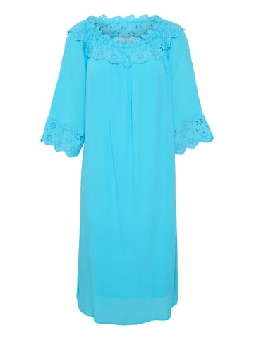 Cream Jurk turquoise